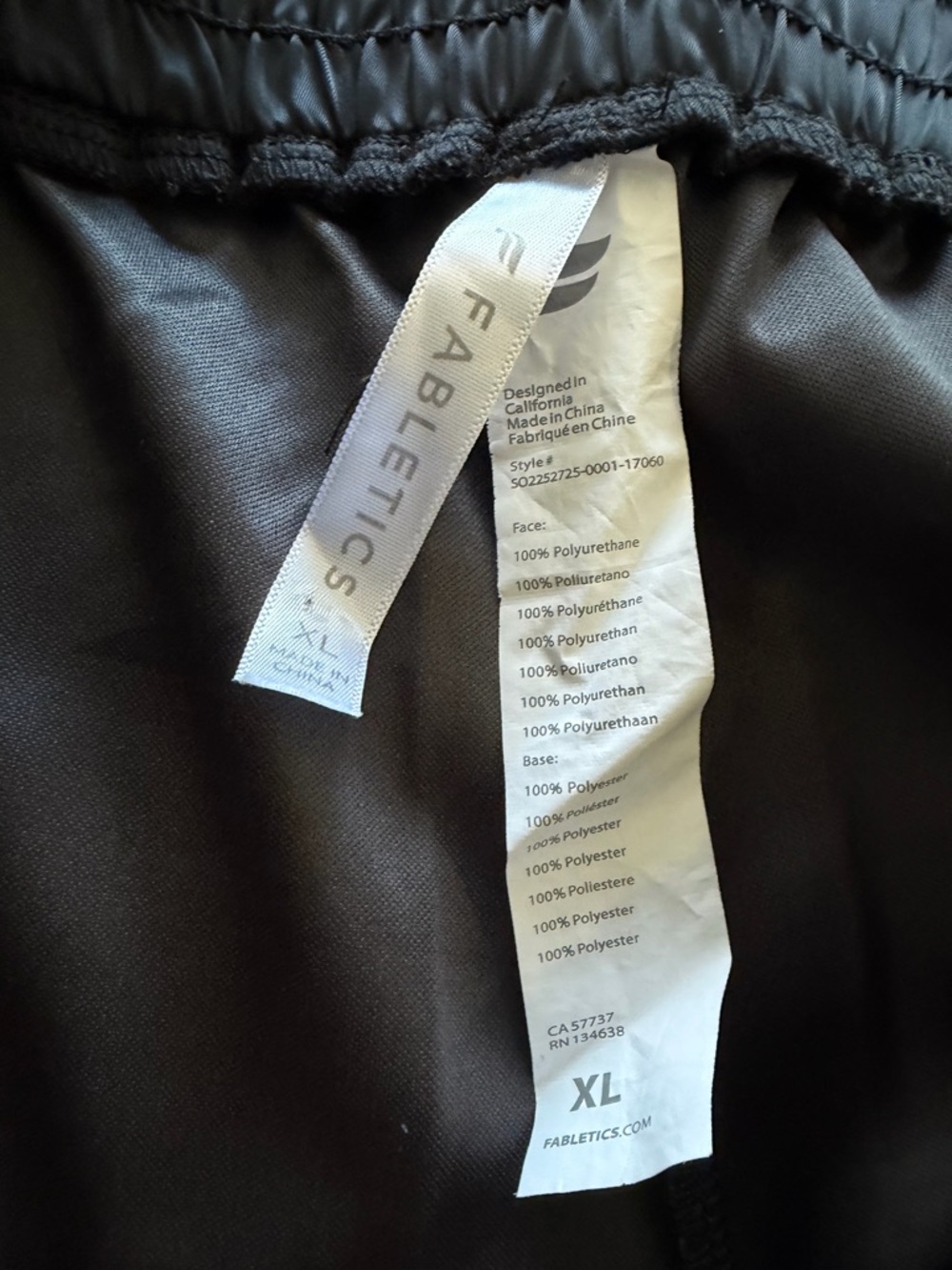 Fabletics Black Vegan Leather High-Waisted Short - Picture 7 of 8
